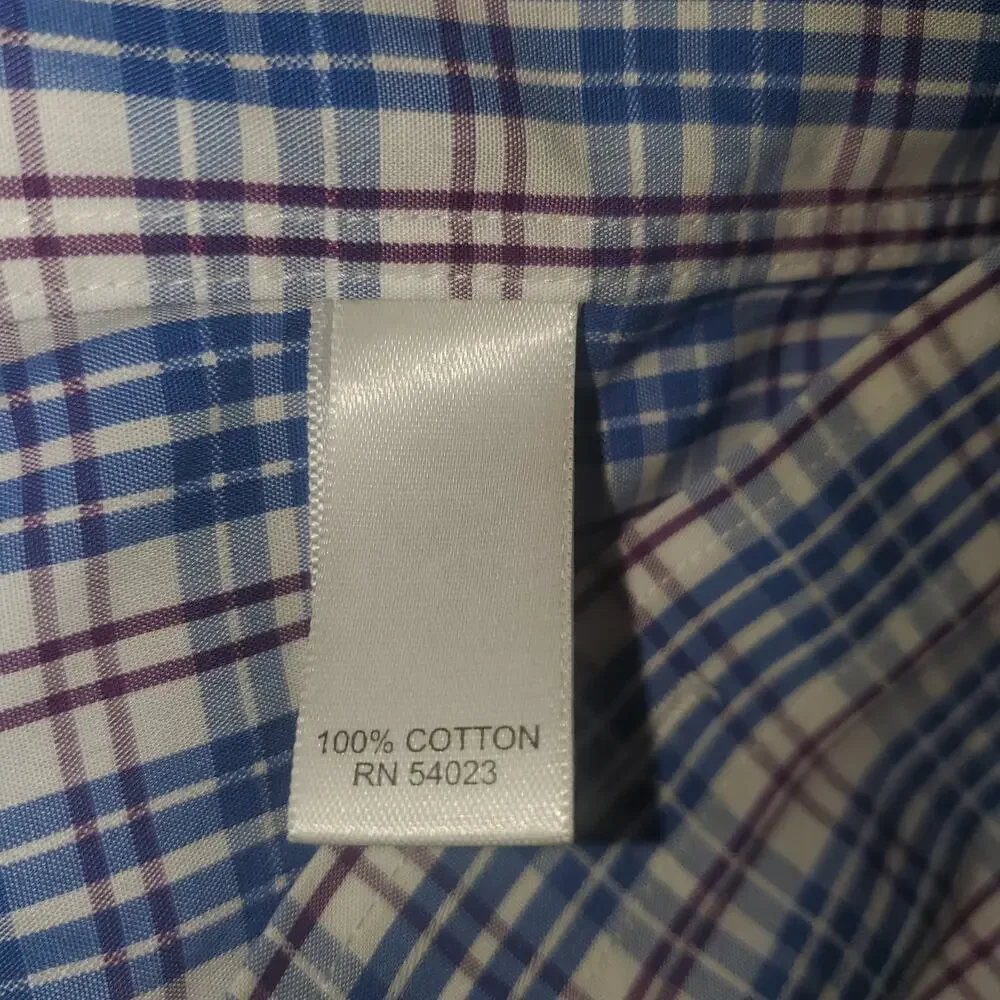 Banana Republic Size S Men's Plaid No Iron Classic Button Down Collared Shirt